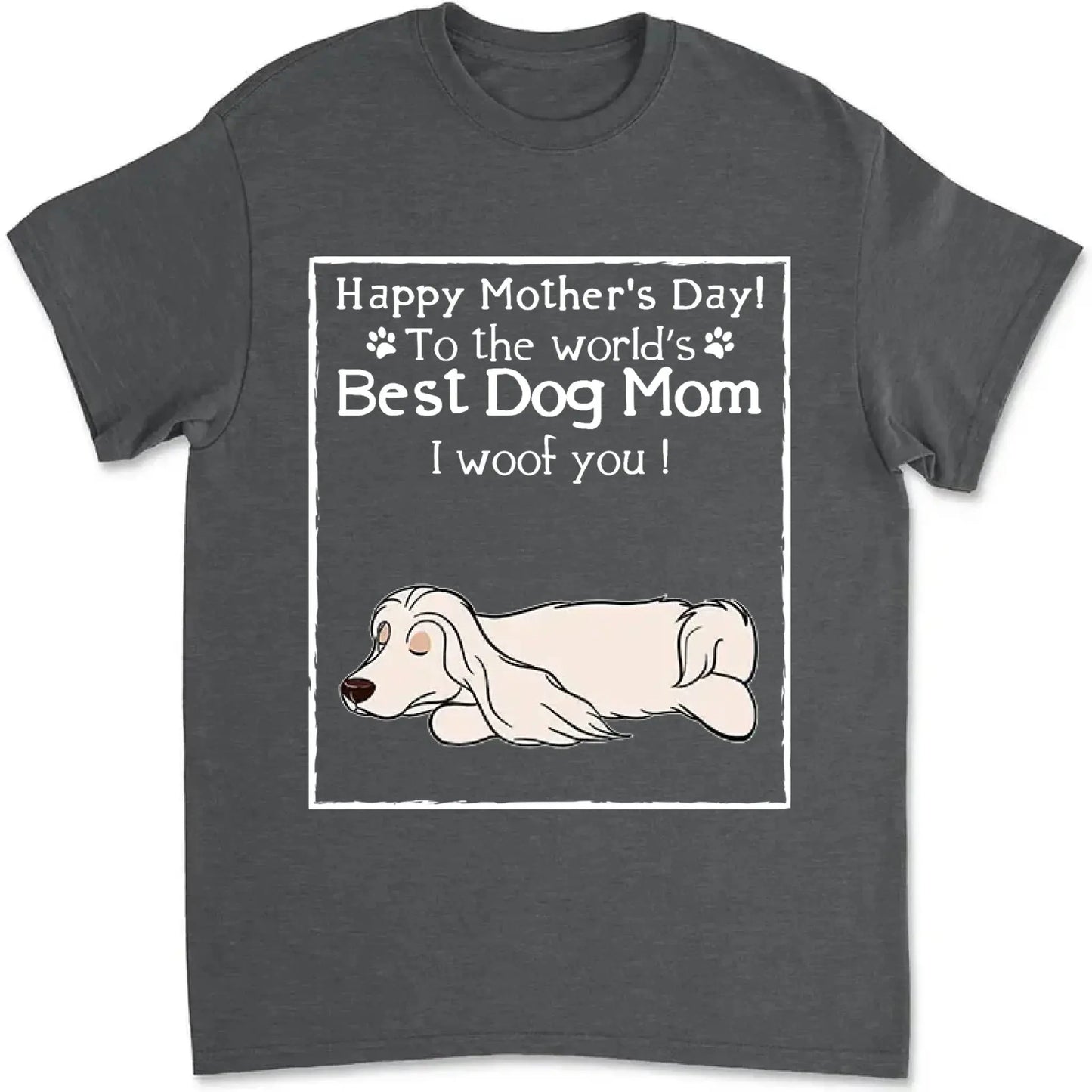 Dog Mom Classic Tee – Personalized Dog-Themed T-Shirt – Custom Gift for Pet Lovers, Dog Moms & Fur Baby Parents Ezcustomize
