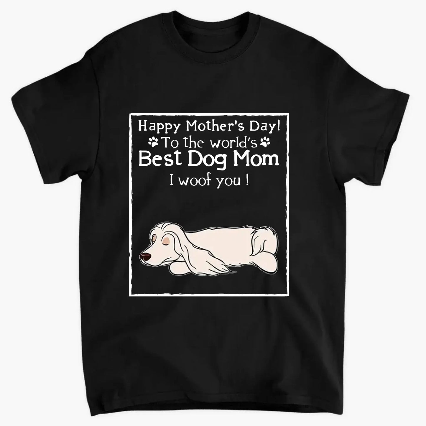 Dog Mom Classic Tee – Personalized Dog-Themed T-Shirt – Custom Gift for Pet Lovers, Dog Moms & Fur Baby Parents Ezcustomize