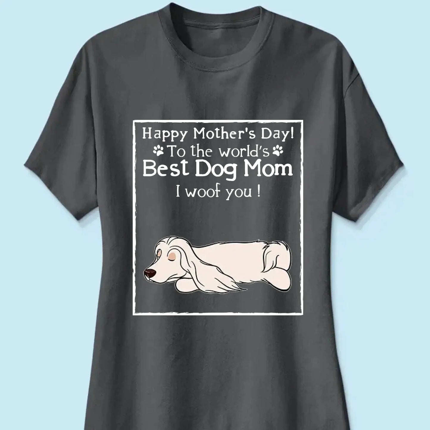 Dog Mom Classic Tee – Personalized Dog-Themed T-Shirt – Custom Gift for Pet Lovers, Dog Moms & Fur Baby Parents Ezcustomize
