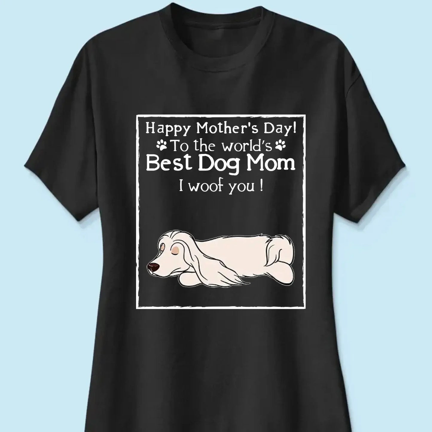 Dog Mom Classic Tee – Personalized Dog-Themed T-Shirt – Custom Gift for Pet Lovers, Dog Moms & Fur Baby Parents Ezcustomize