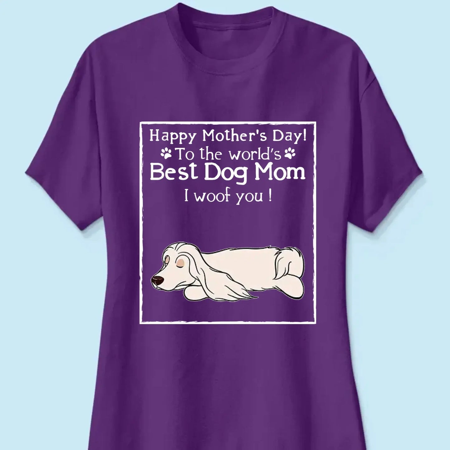 Dog Mom Classic Tee – Personalized Dog-Themed T-Shirt – Custom Gift for Pet Lovers, Dog Moms & Fur Baby Parents Ezcustomize
