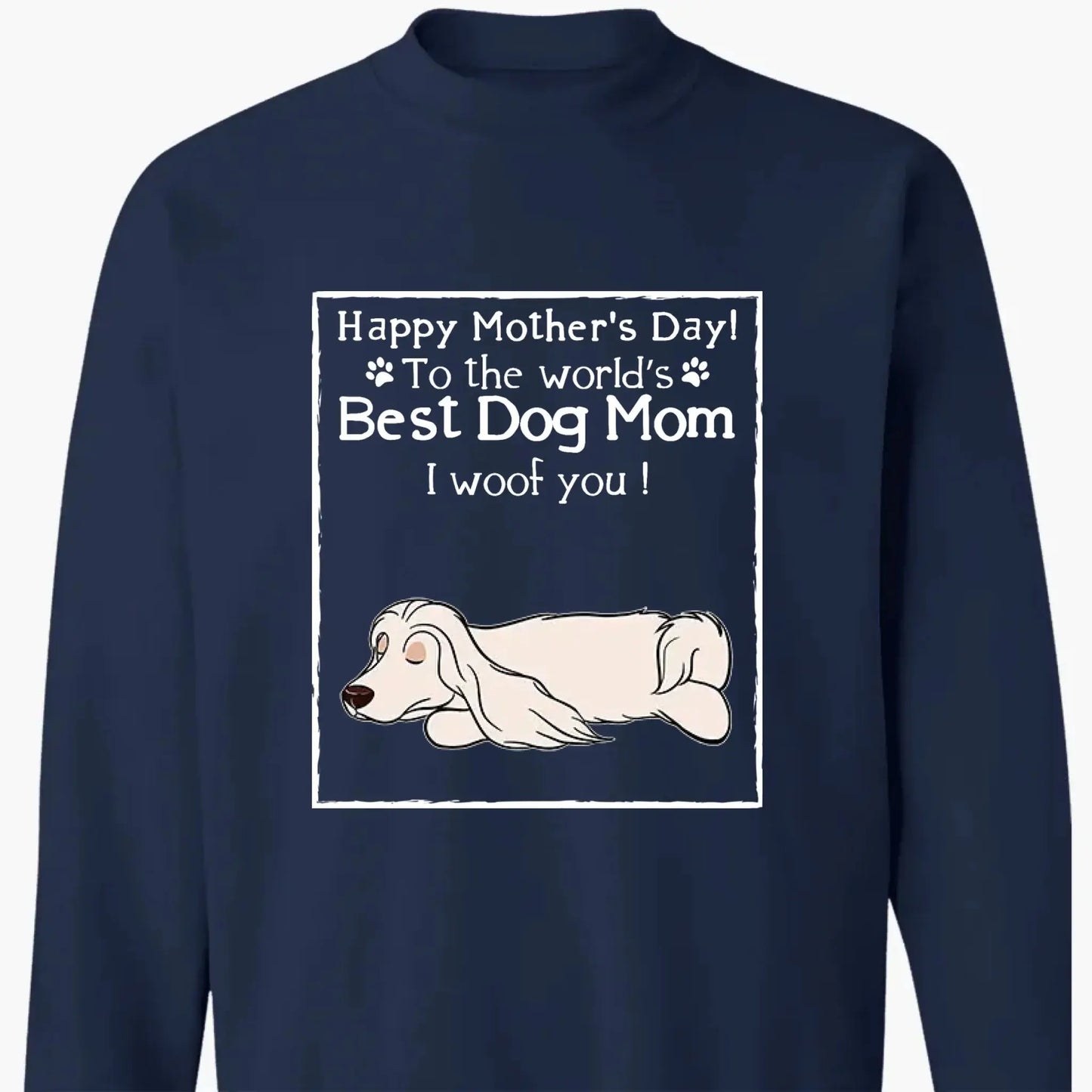 Dog Mom Classic Tee – Personalized Dog-Themed T-Shirt – Custom Gift for Pet Lovers, Dog Moms & Fur Baby Parents Ezcustomize
