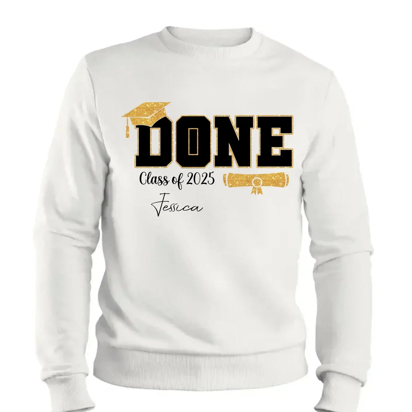 Done Class of 2025 Graduation T-Shirt – Personalized Funny Grad Shirt – Gift for Graduate or Graduation Party Outfit Ezcustomize