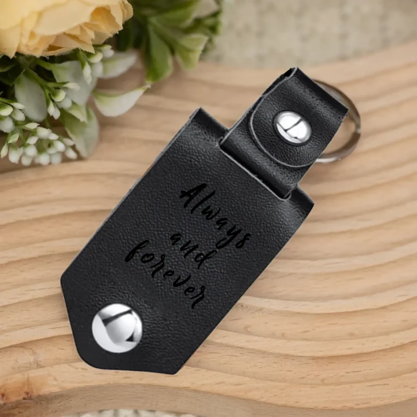 Drive Safe My Love, Custom Leather Keychain Ezcustomize