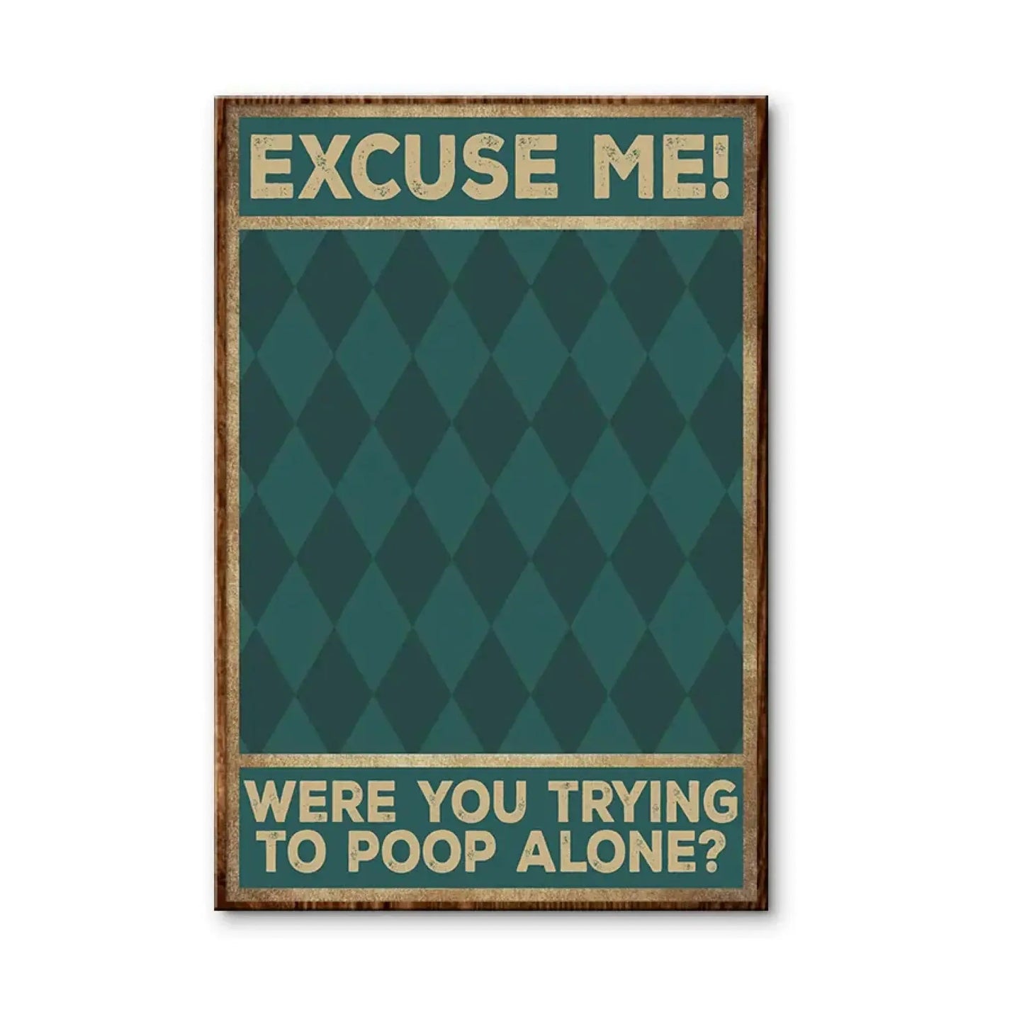 Excuse Me, Were You Trying to Poop Alone? – Funny Personalized Poster, Home Decor Gift for Dog Lovers, Cat Lovers & Pet Owners Ezcustomize