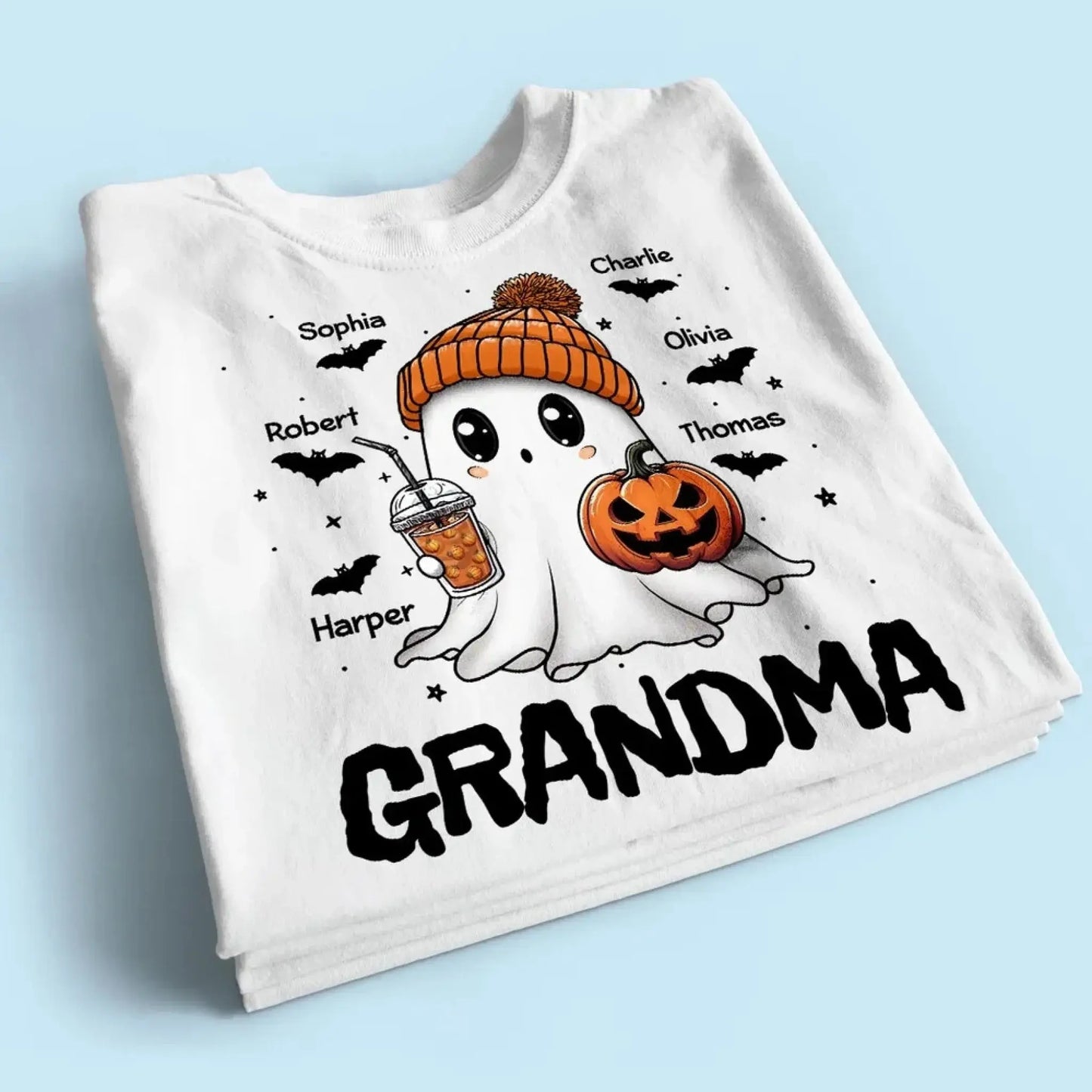 Fall Season Halloween Boo Design – Personalized Shirt – Fun Custom Gift for Spooky Season, Halloween Parties & Autumn Lovers Ezcustomize