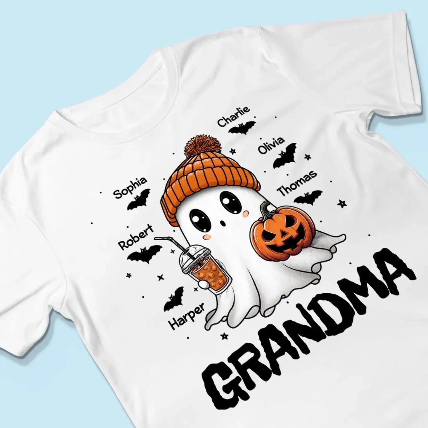 Fall Season Halloween Boo Design – Personalized Shirt – Fun Custom Gift for Spooky Season, Halloween Parties & Autumn Lovers Ezcustomize