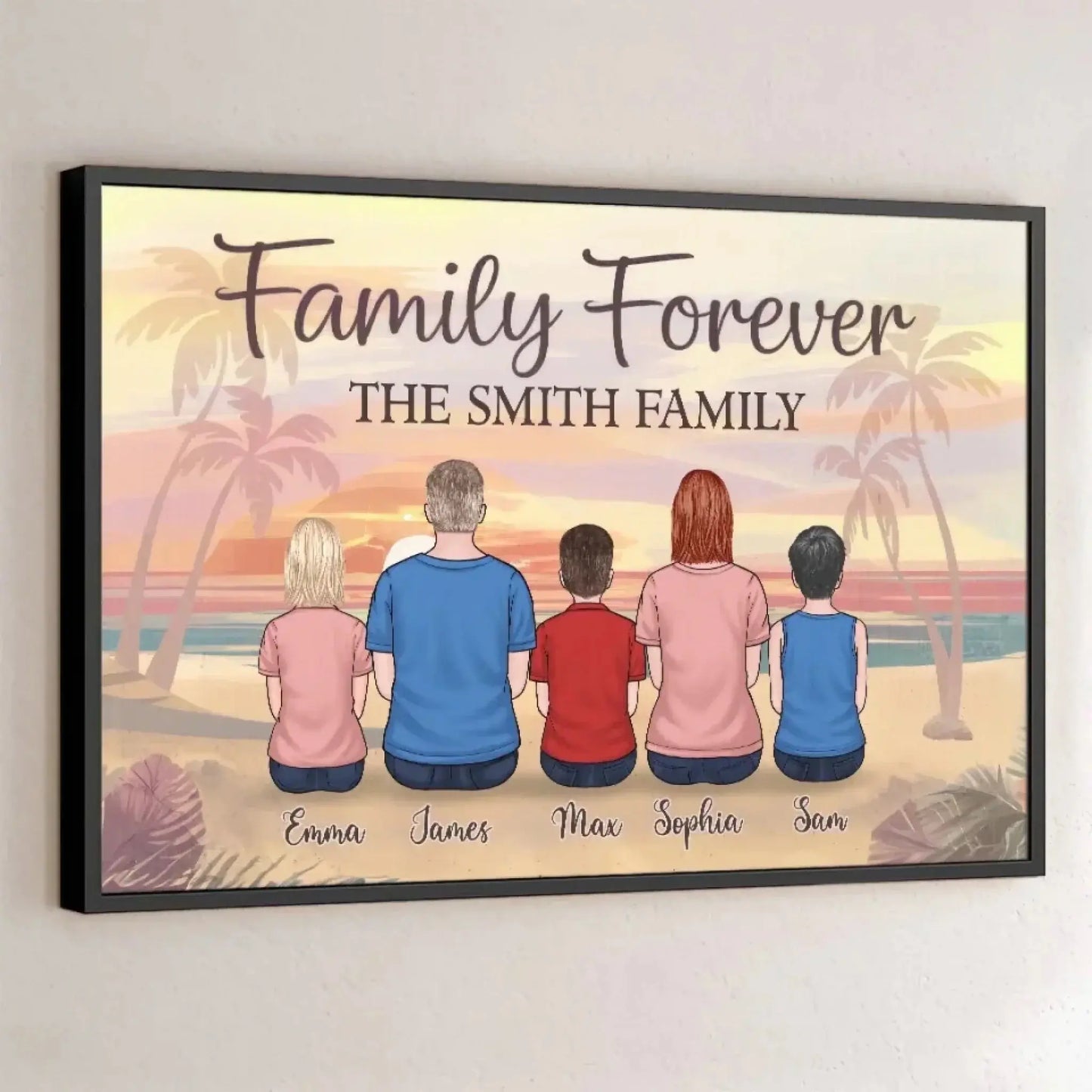 Family Forever, The Bonds That Hold Us Strong" – Personalized Poster/Canvas, Gift for Family Members Ezcustomize