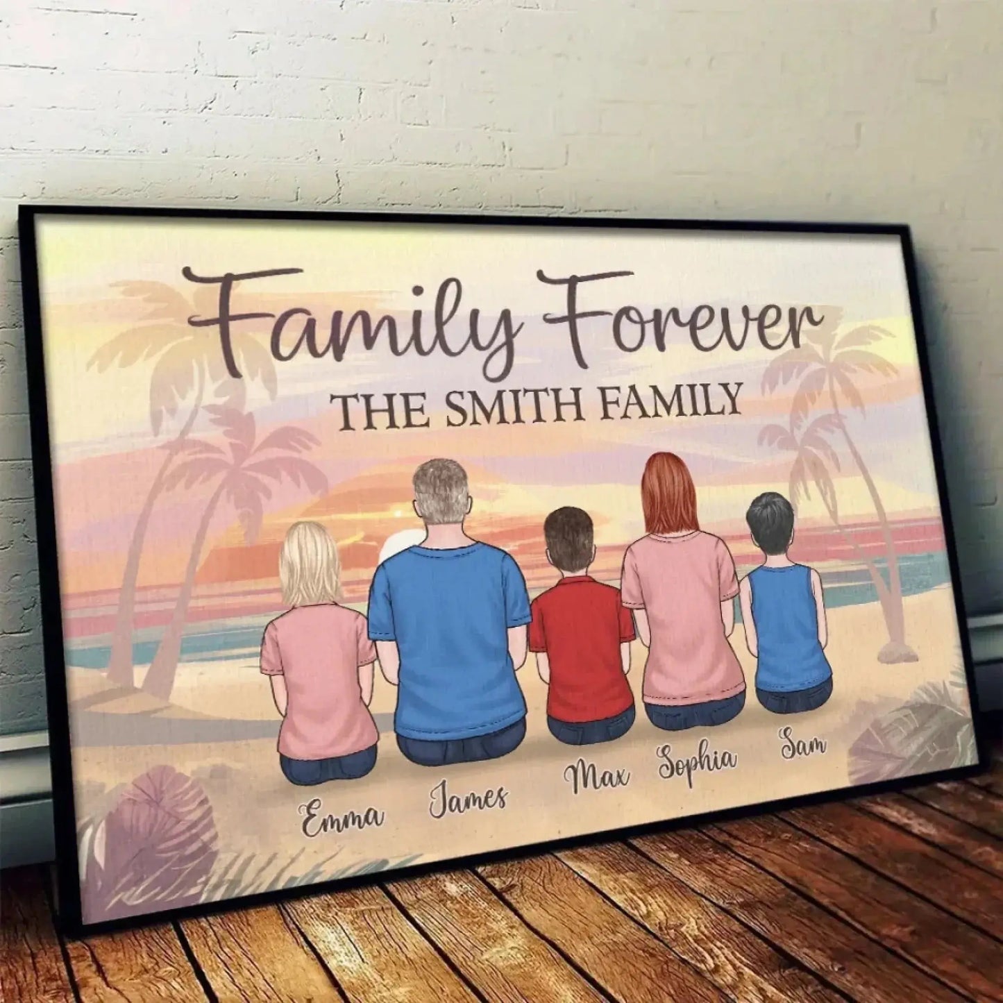 Family Forever, The Bonds That Hold Us Strong" – Personalized Poster/Canvas, Gift for Family Members Ezcustomize