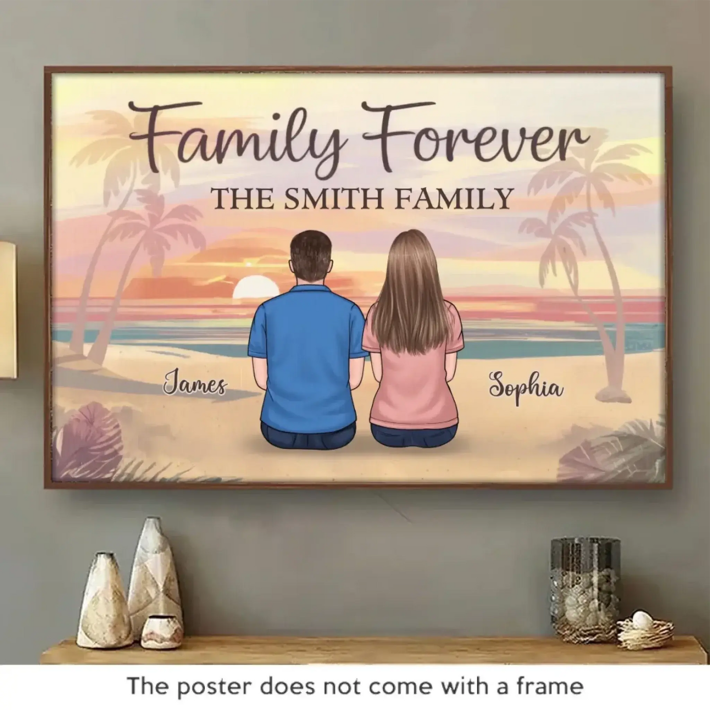 Family Forever, The Bonds That Hold Us Strong" – Personalized Poster/Canvas, Gift for Family Members Ezcustomize