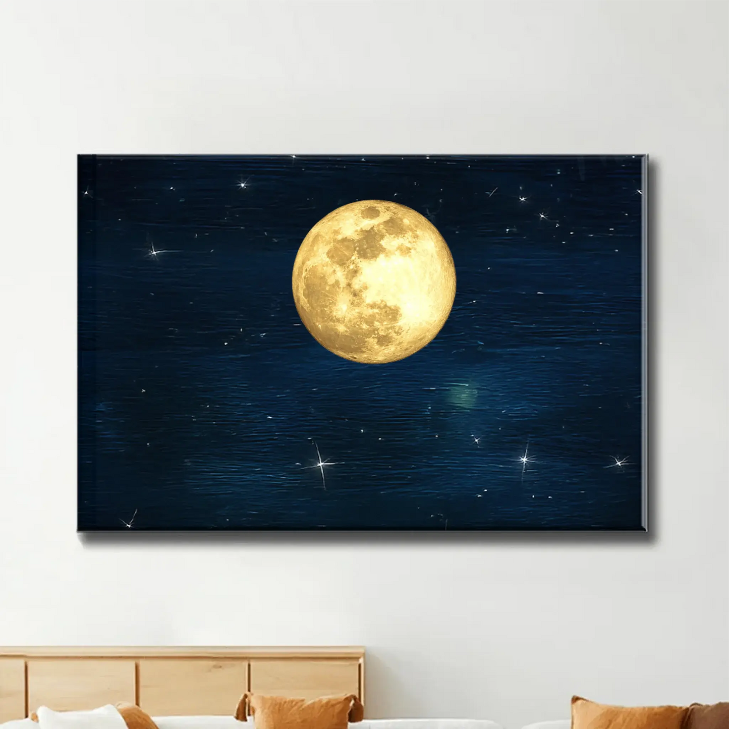 Family Moon Phase Wall Art – Personalized Lunar Poster/Canvas by Date – Custom Housewarming or Family Gift Ezcustomize