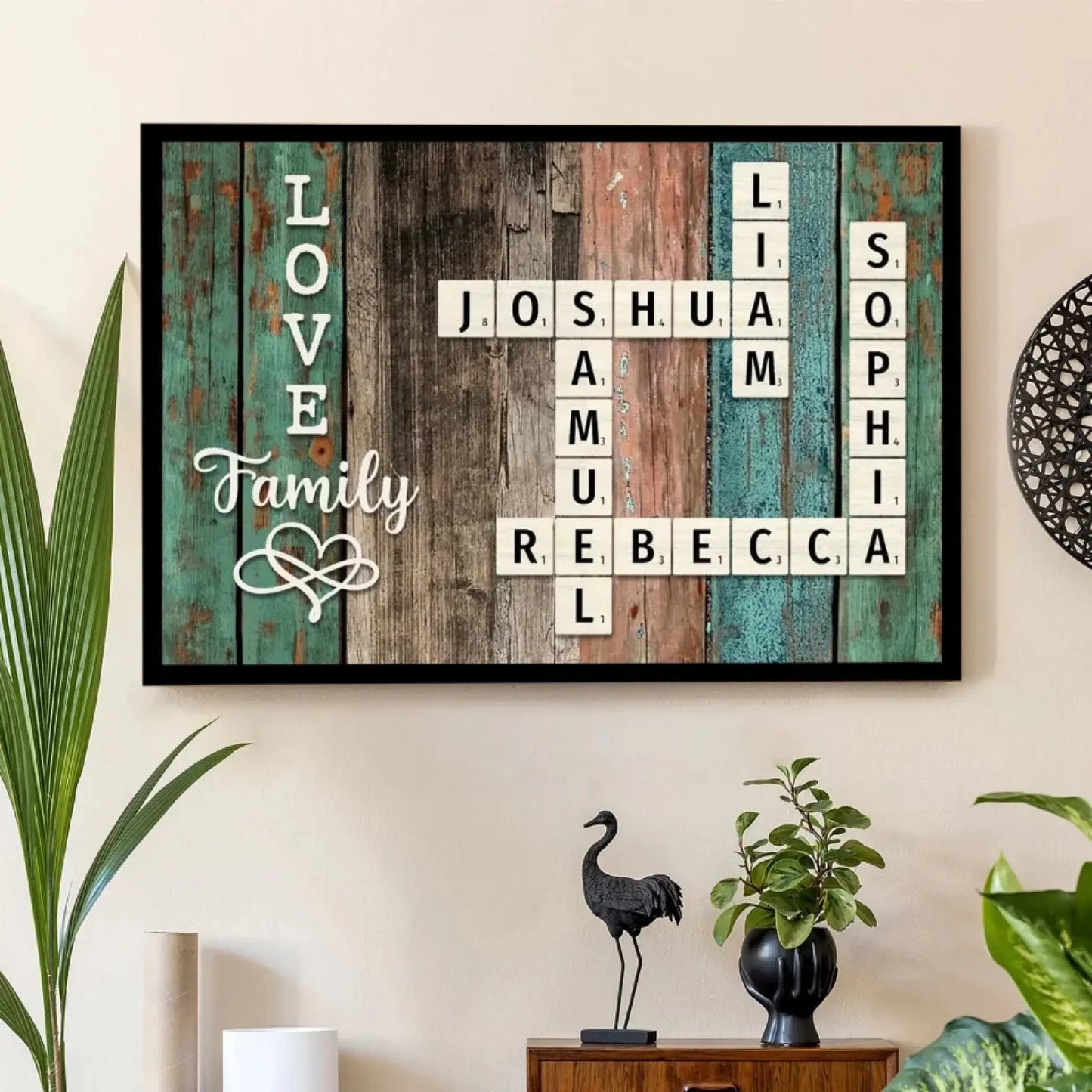 Family Name Crossword Puzzle Art – Personalized Poster/Canvas – Unique Custom Gift for Families & Loved Ones Ezcustomize