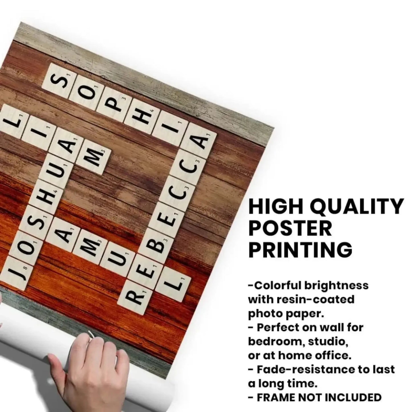 Family Name Crossword Puzzle Art – Personalized Poster/Canvas – Unique Custom Gift for Families & Loved Ones Ezcustomize