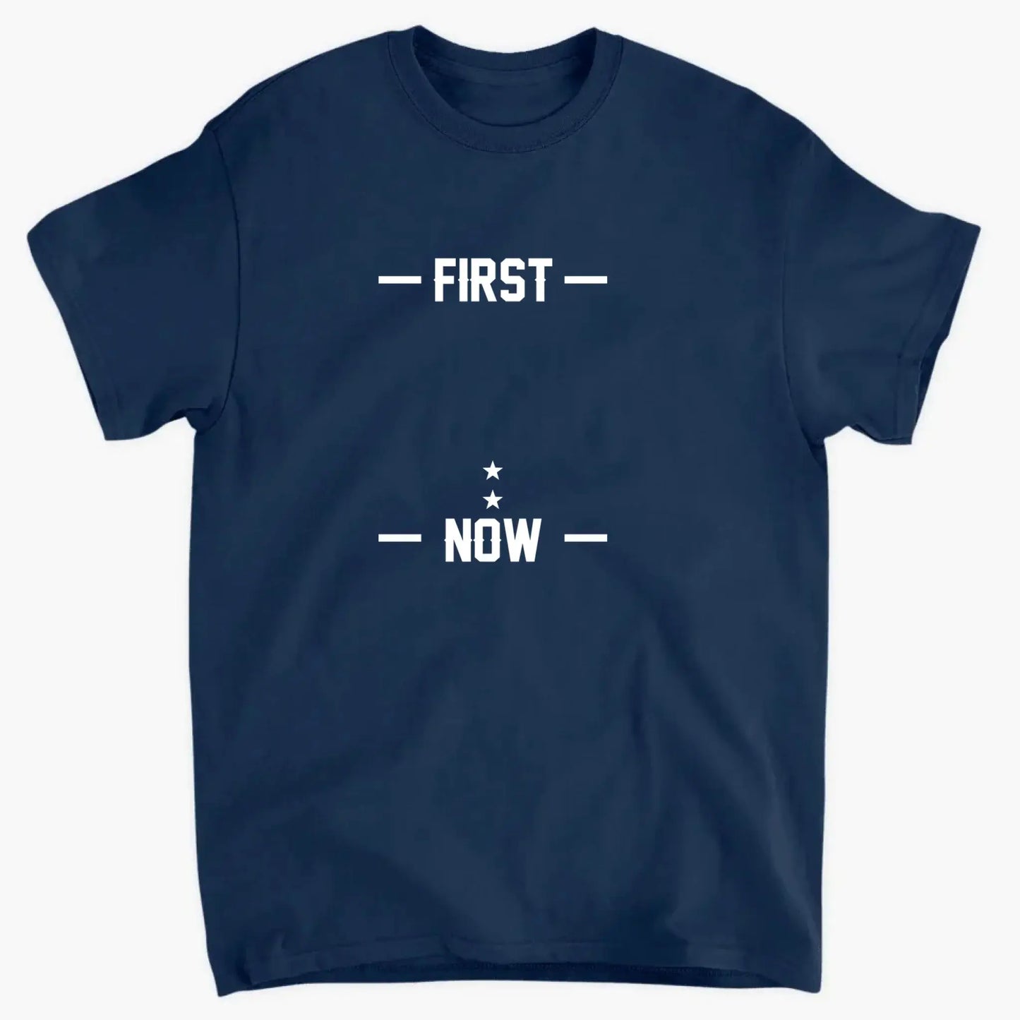 First Dad Now Papa Shirt – Custom Patriotic T-Shirt for Grandpa, American Flag Family Shirt with Names Ezcustomize