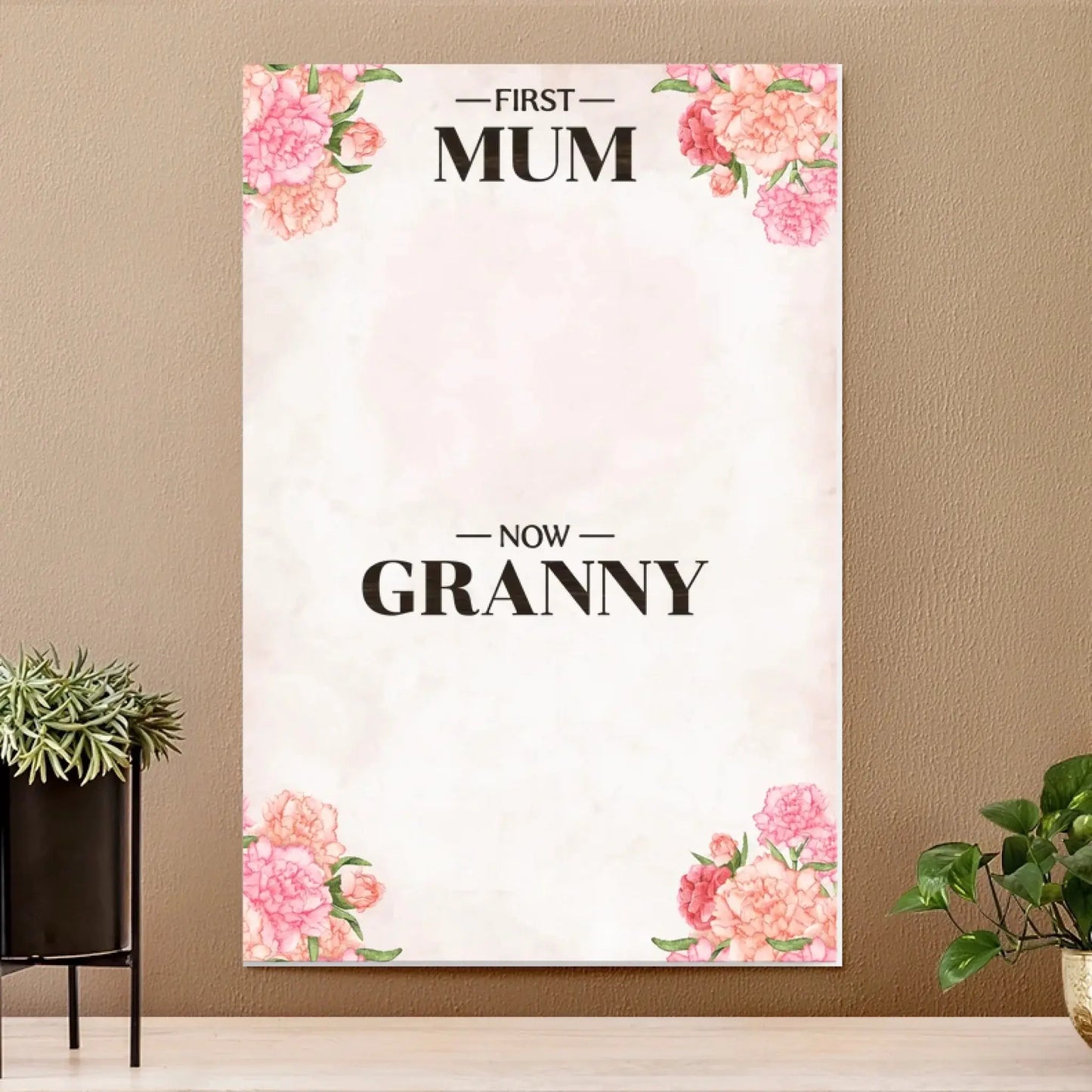 First Mom Now Grandma - Personalized Canvas/Poster - Gift For Grandma Ezcustomize