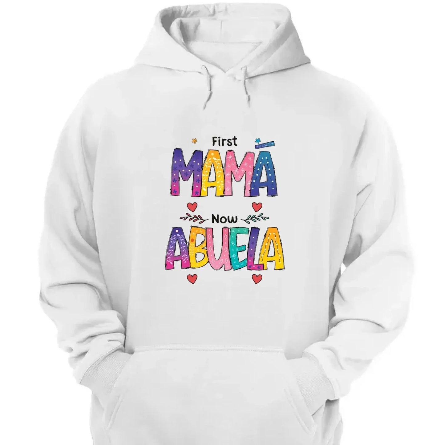 First Mom Now Grandma Shirt – Personalized "Color of Love" T-Shirt – Custom Mother’s Day or Birthday Gift for Grandma Ezcustomize