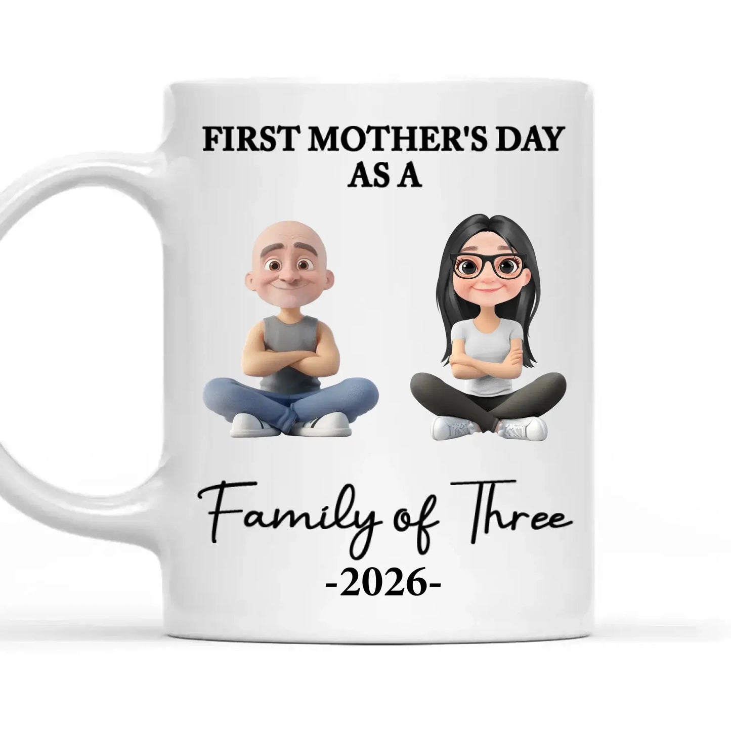 First Mother’s Day – Personalized Custom Coffee Mug Cup – Sweet Mother’s Day & New Mom Keepsake Gift for First Time Moms Ezcustomize