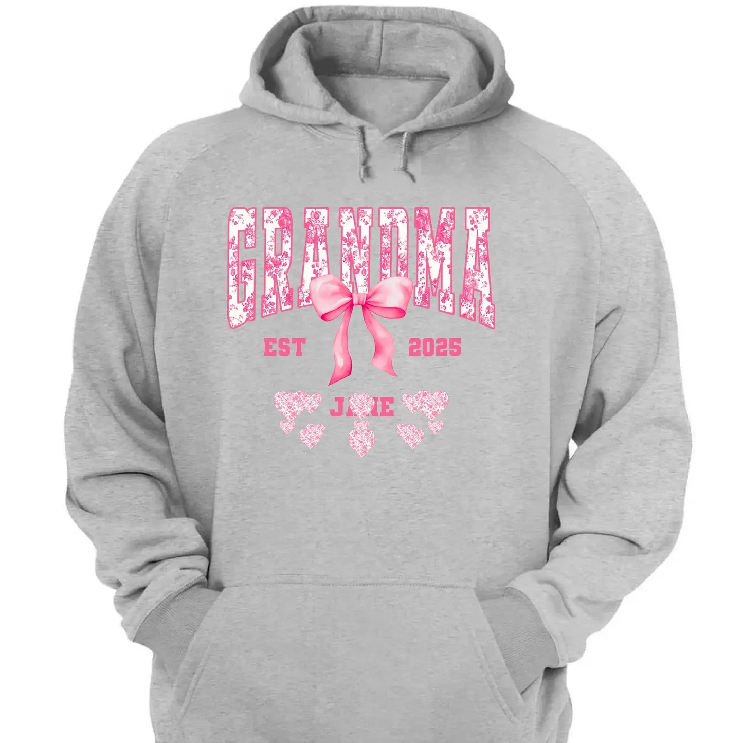 Floral Grandma Shirt with Bow – Personalized Name & Year T-Shirt Gift for Nana, Gigi, Mimi, Grandma Ezcustomize