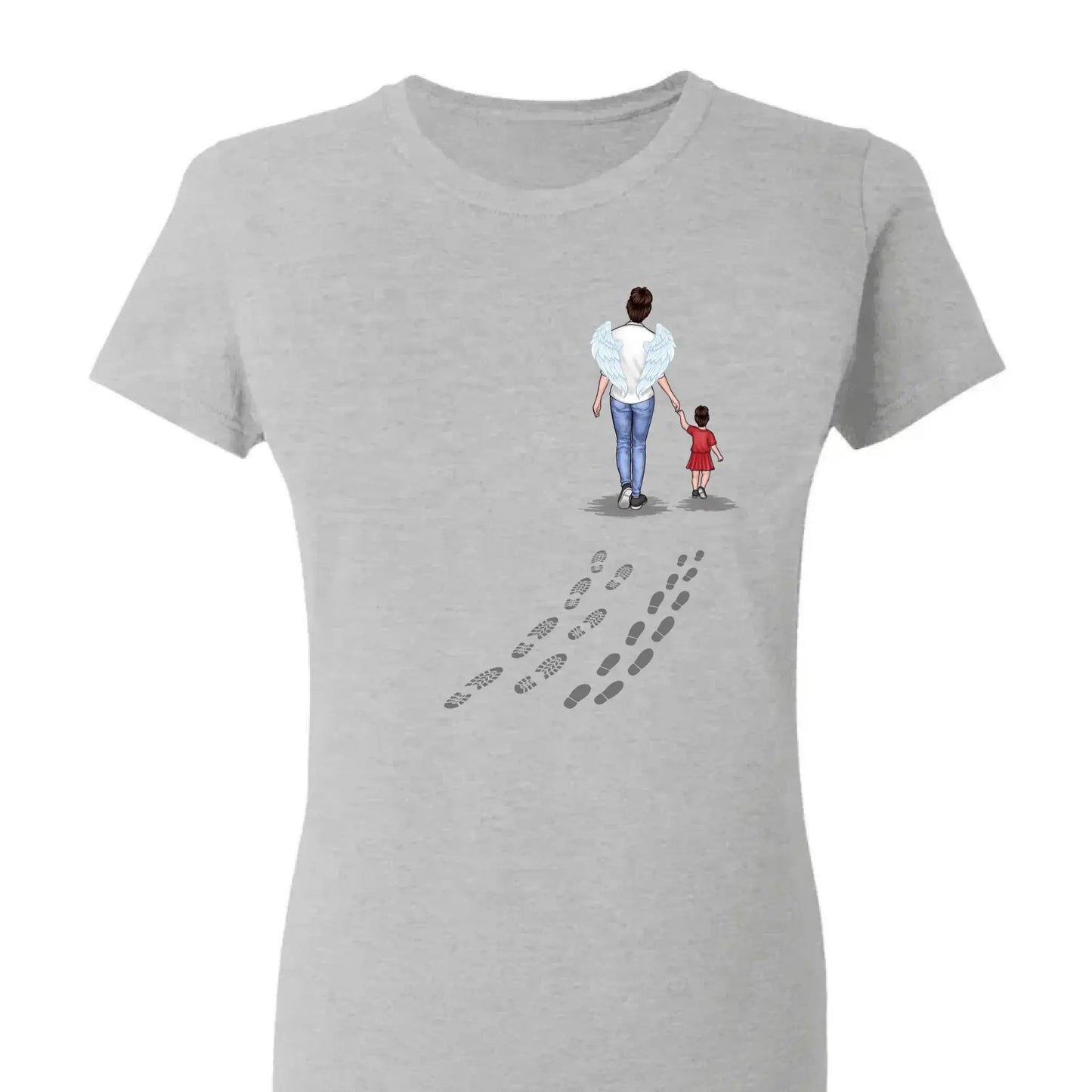 Following In Your Footsteps With Love – Personalized T-Shirt/Hoodie for Mom or Grandma, Custom Mother’s Day Gift from Family Ezcustomize