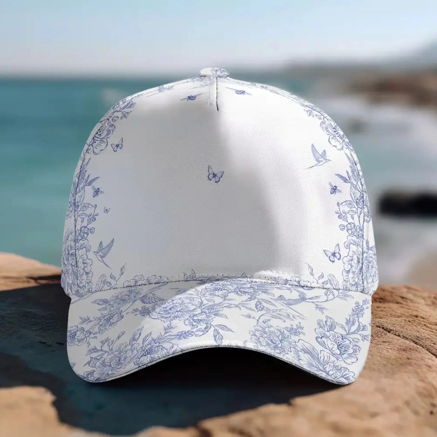 God Says I Am – Personalized Classic Cap with Name in Bible Verse Toile De Jouy Style – Christian Faith Gift for Men, Women & Loved Ones Ezcustomize