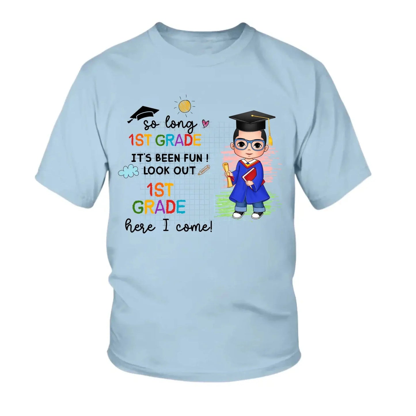 Graduation Celebration Shirt – Personalized T-Shirt – Custom Last Day of School Gift for Kids of All Grades Ezcustomize