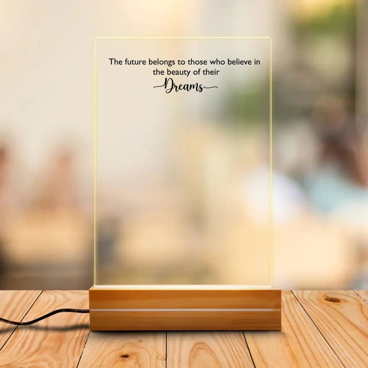 Graduation Gift - Personalized Acrylic LED Plaque with Motivational Quote Ezcustomize