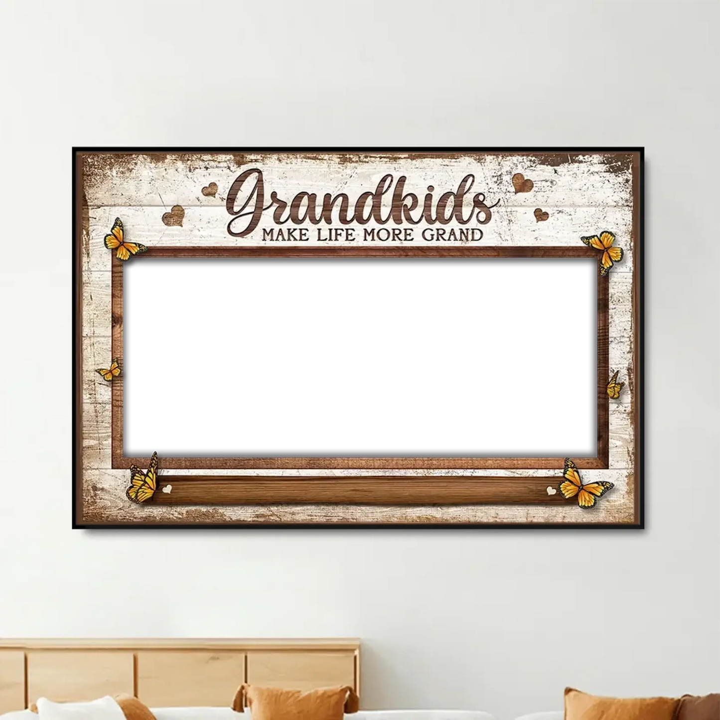Grandkids – The Greatest Joy of All Custom Image Art – Personalized Poster/Canvas For Grandparents, Grandpa, Grandma Ezcustomize