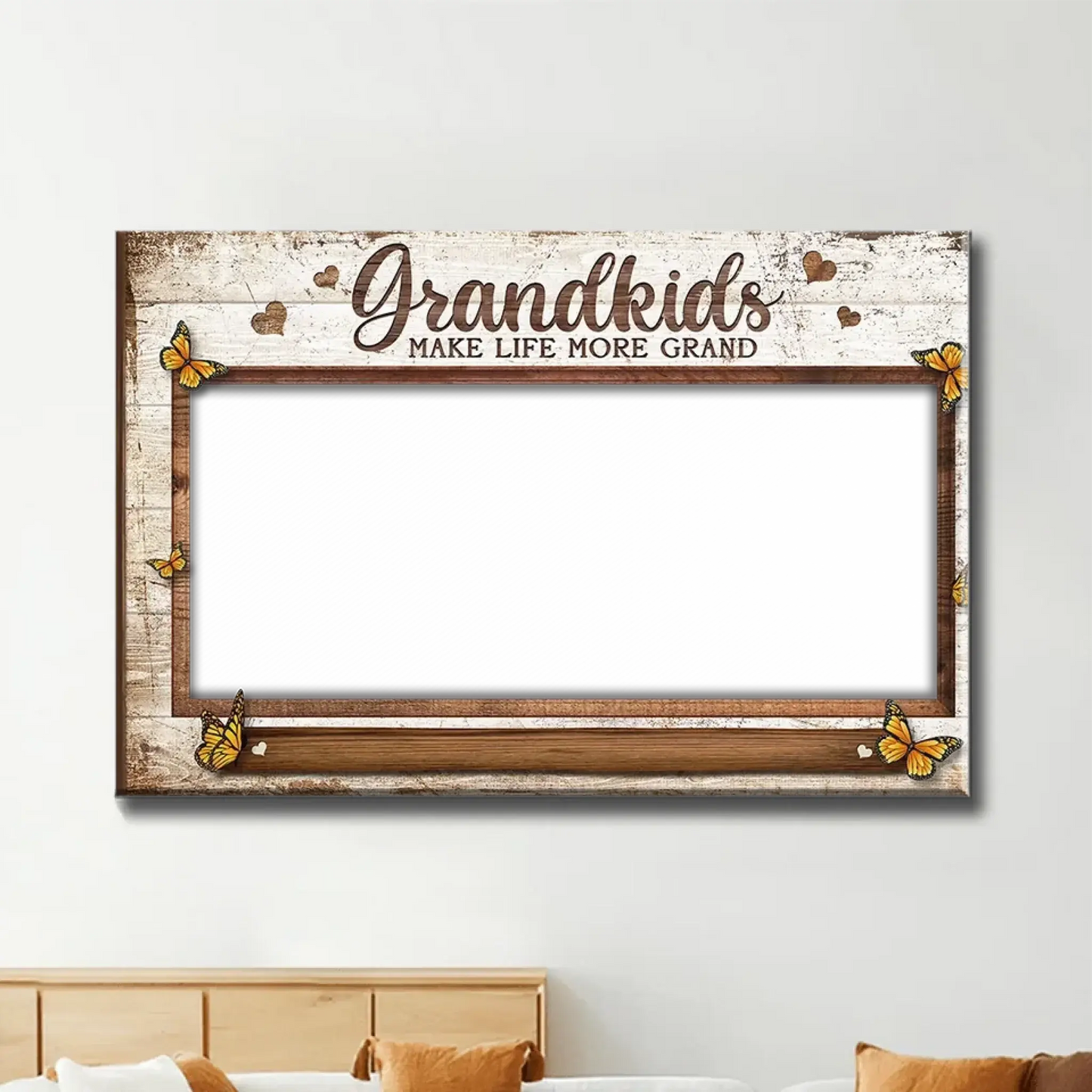 Grandkids – The Greatest Joy of All Custom Image Art – Personalized Poster/Canvas For Grandparents, Grandpa, Grandma Ezcustomize