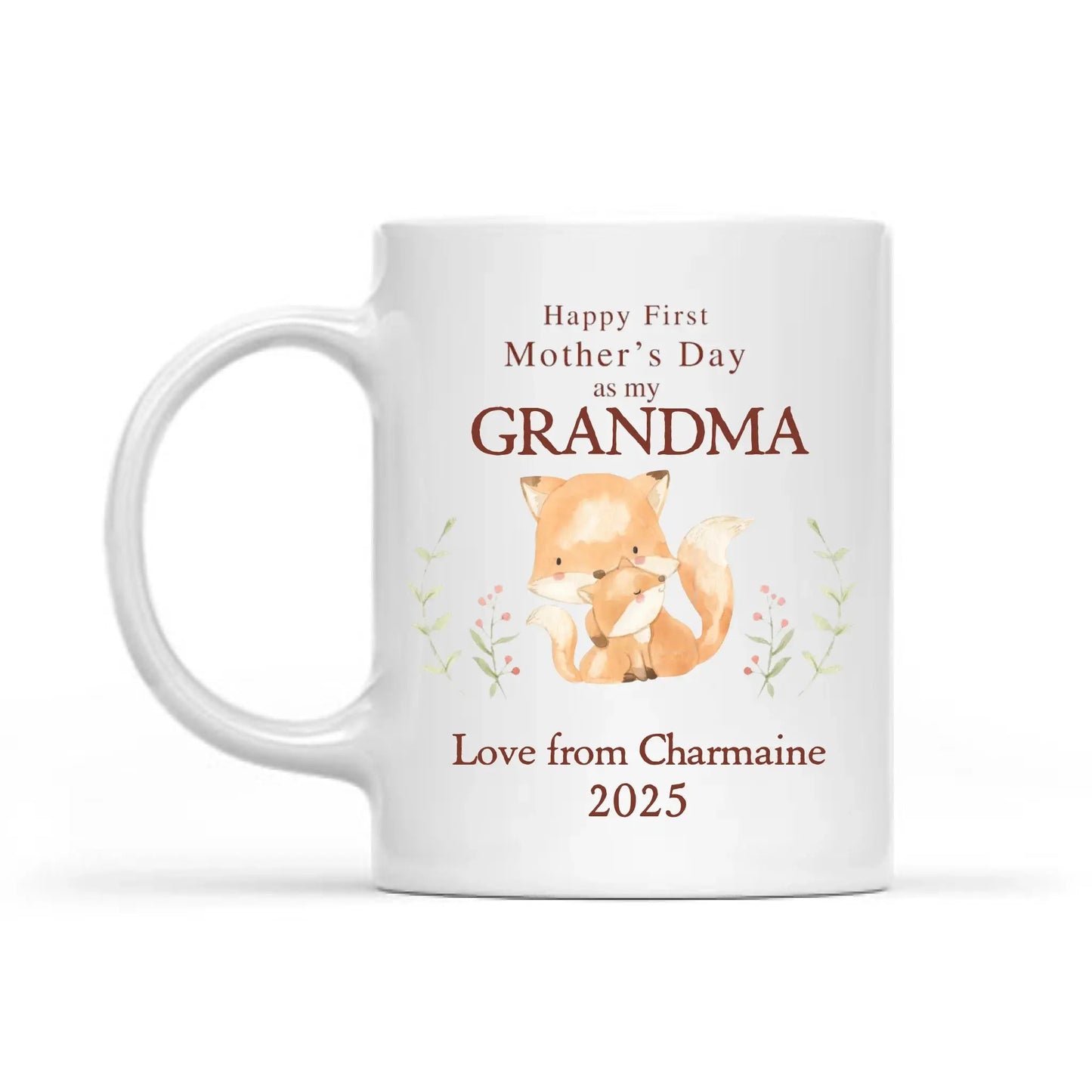 Grandma Bear First Mother’s Day Mug – Personalized Gift for New Grandma – Custom Coffee Cup with Name or Date Ezcustomize