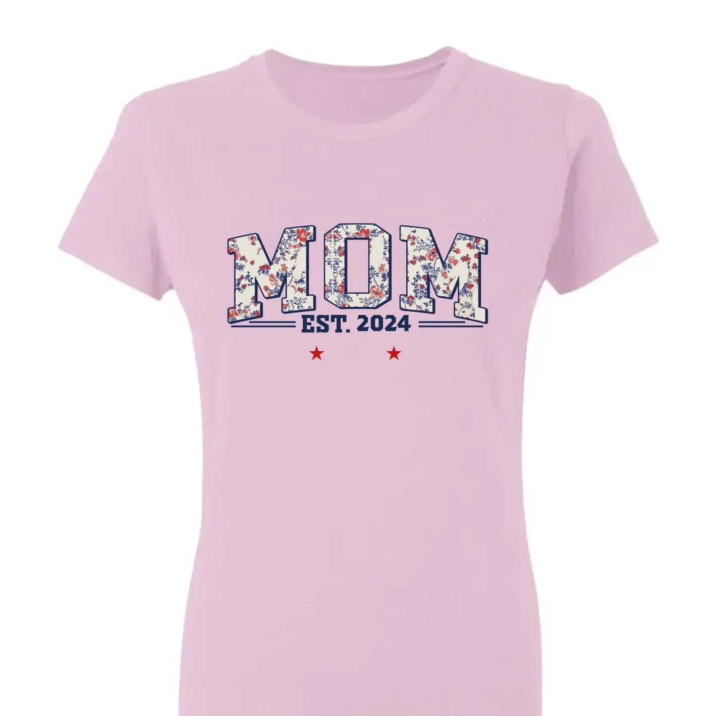 Grandma Est. Shirt – Personalized Floral Patriotic T-Shirt with Grandkids’ Names, 4th of July Gift for Nana, Mimi, Mom, Grandma Ezcustomize