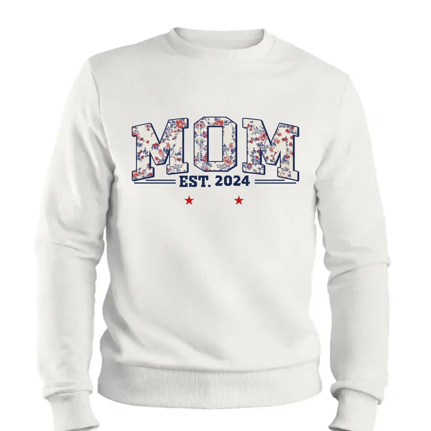 Grandma Est. Shirt – Personalized Floral Patriotic T-Shirt with Grandkids’ Names, 4th of July Gift for Nana, Mimi, Mom, Grandma Ezcustomize