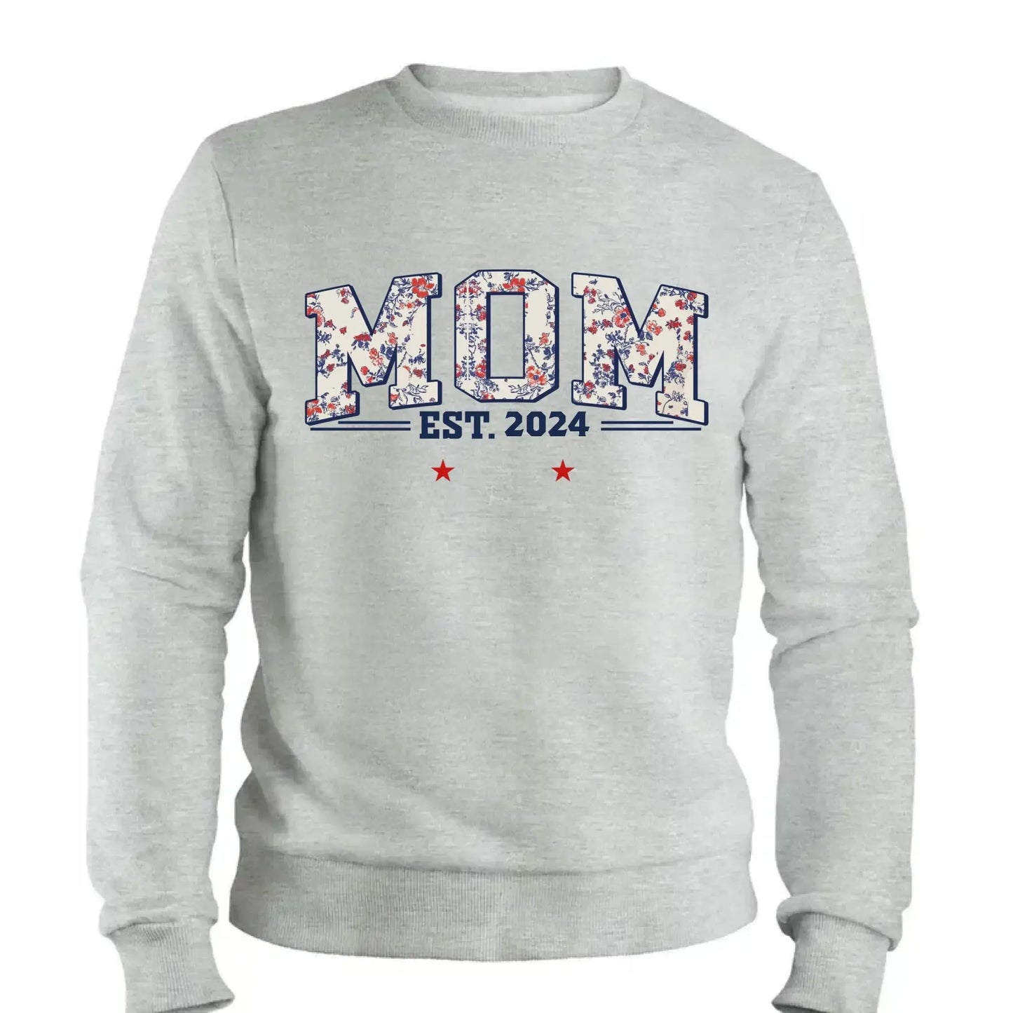 Grandma Est. Shirt – Personalized Floral Patriotic T-Shirt with Grandkids’ Names, 4th of July Gift for Nana, Mimi, Mom, Grandma Ezcustomize