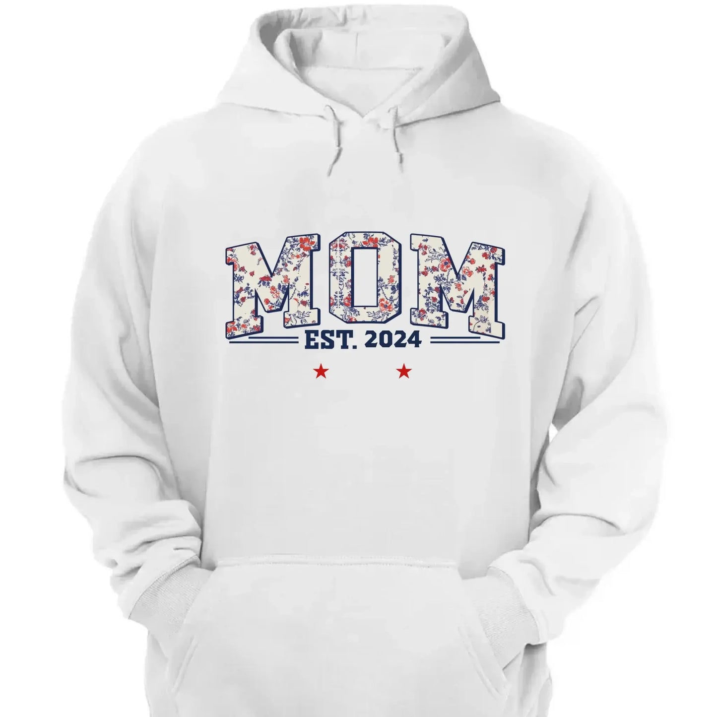 Grandma Est. Shirt – Personalized Floral Patriotic T-Shirt with Grandkids’ Names, 4th of July Gift for Nana, Mimi, Mom, Grandma Ezcustomize