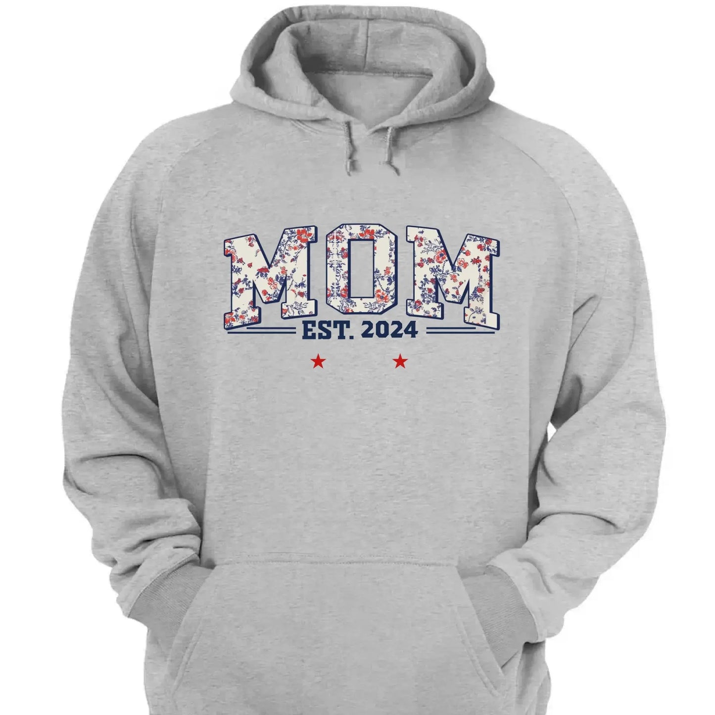 Grandma Est. Shirt – Personalized Floral Patriotic T-Shirt with Grandkids’ Names, 4th of July Gift for Nana, Mimi, Mom, Grandma Ezcustomize