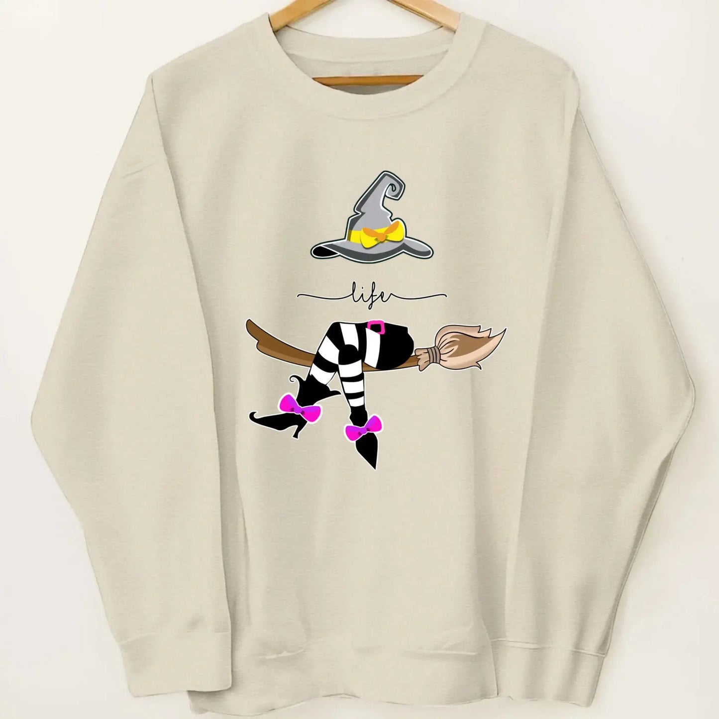 Grandma Life Witch Halloween Design – Personalized Sweatshirt with Kids’ Names – Fun Spooky Gift for Grandma, Nana or Mimi Ezcustomize