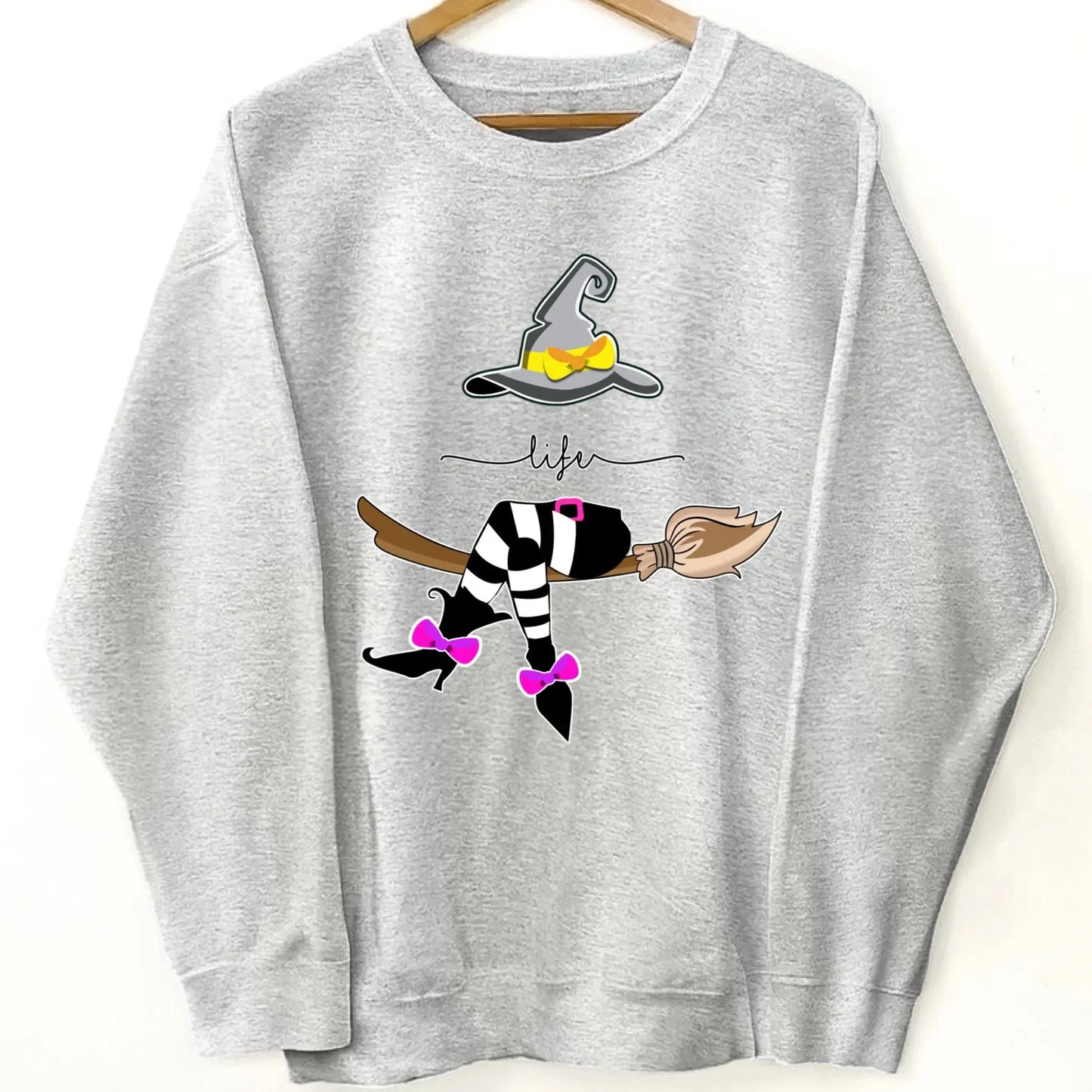 Grandma Life Witch Halloween Design – Personalized Sweatshirt with Kids’ Names – Fun Spooky Gift for Grandma, Nana or Mimi Ezcustomize