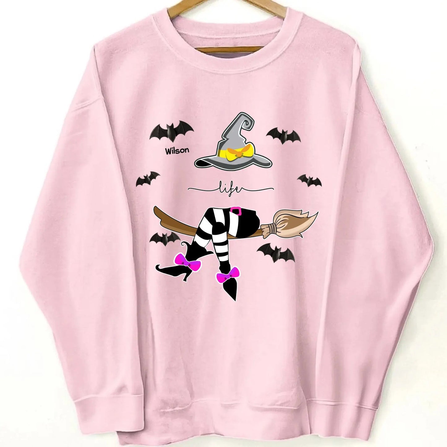 Grandma Life Witch Theme – Personalized Halloween Sweatshirt with Kids’ Names – Cute Spooky Season Gift for Grandma, Nana or Mimi Ezcustomize