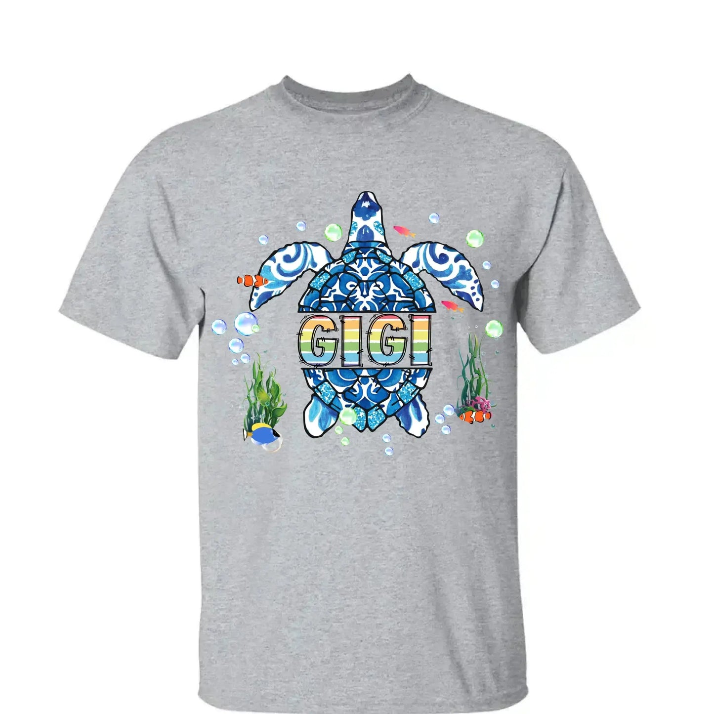 Grandma Sea Turtle - Personalized Shirt/Hoodie/Sweatshirt for Mom or Grandma, Custom Mother’s Day Gift Ezcustomize