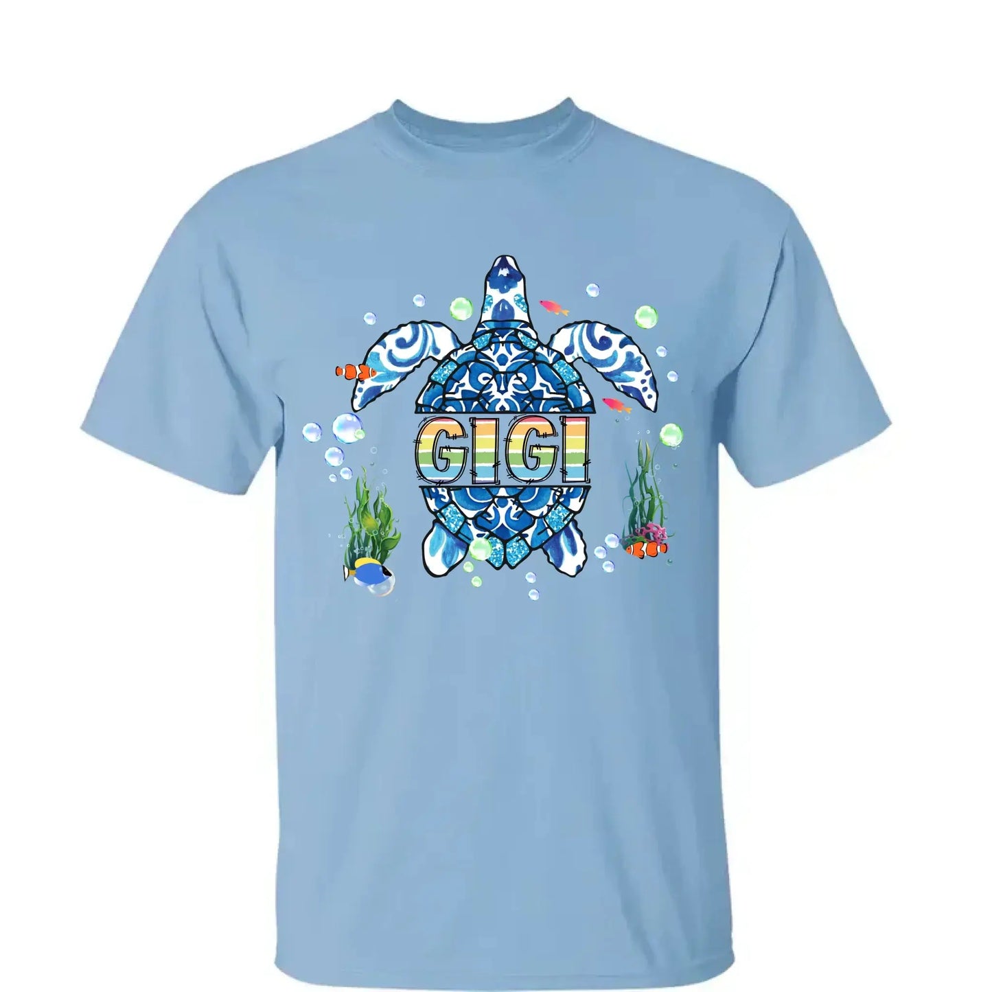 Grandma Sea Turtle - Personalized Shirt/Hoodie/Sweatshirt for Mom or Grandma, Custom Mother’s Day Gift Ezcustomize