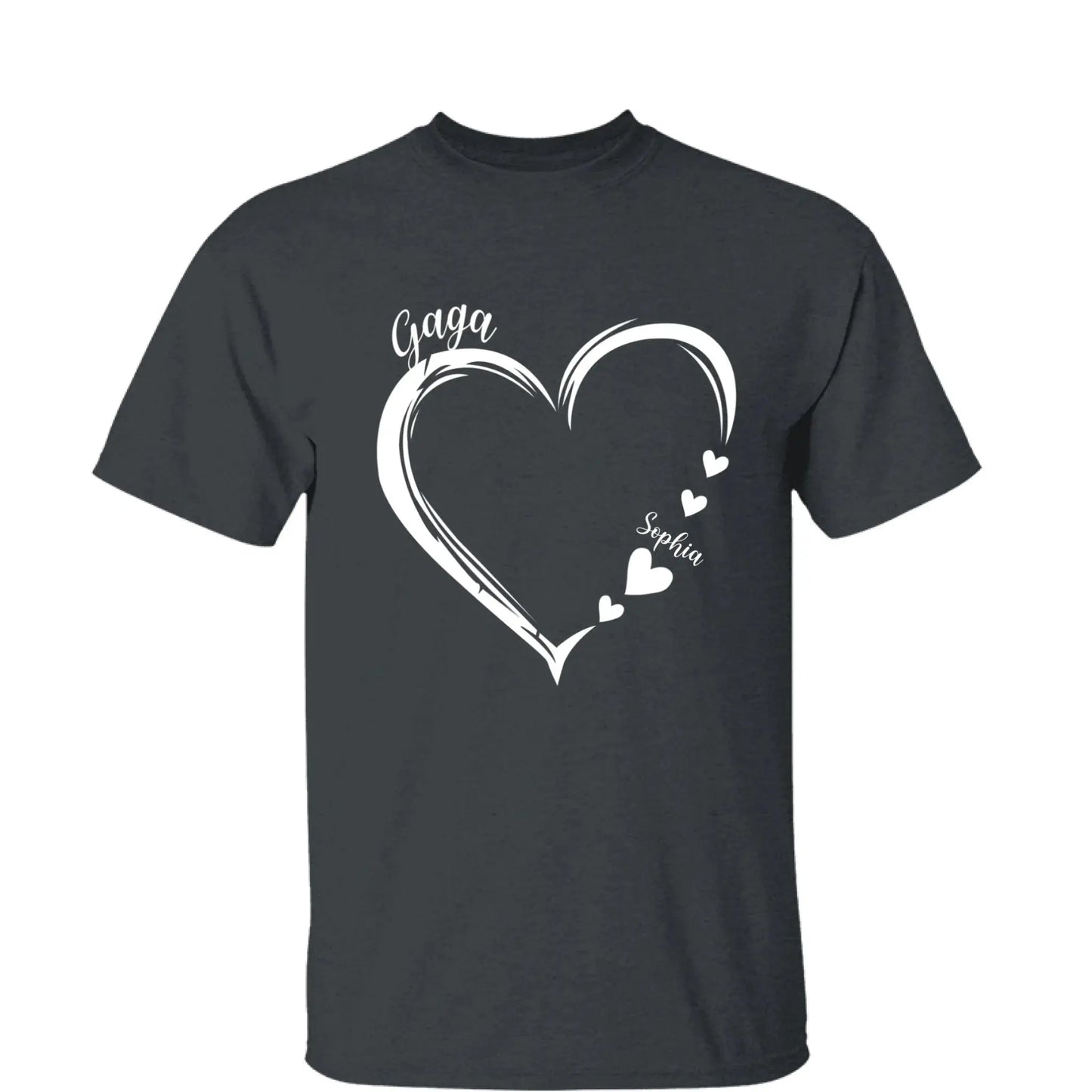 Grandma and Grandkids Hearts – Personalized Family Tee – Gift for Grandma Ezcustomize
