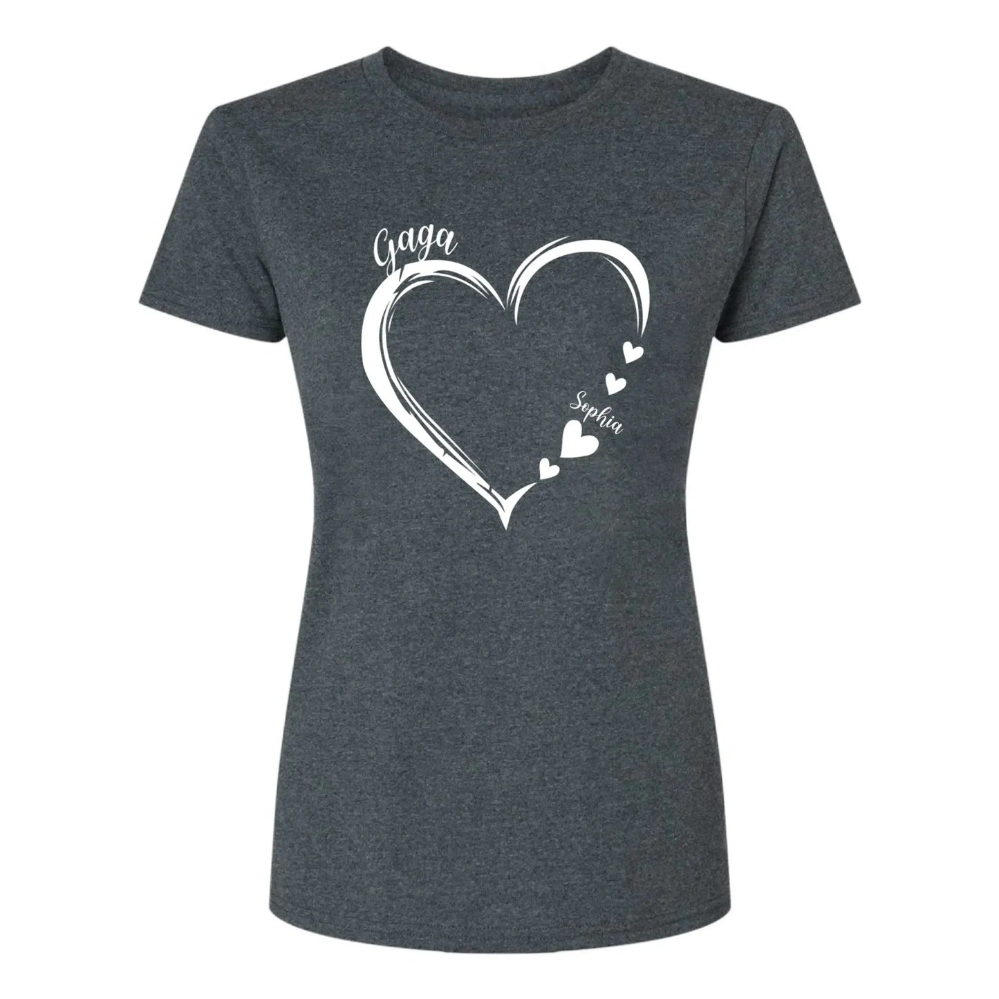 Grandma and Grandkids Hearts – Personalized Family Tee – Gift for Grandma Ezcustomize