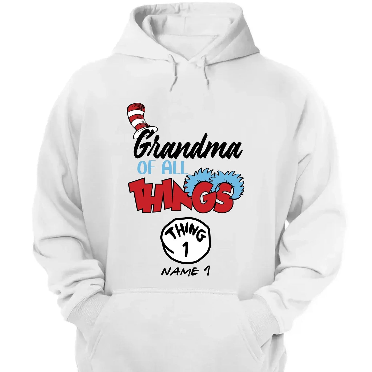 Grandma of All Things Shirt – Personalized Custom T-Shirt with Kids’ Names – Fun Gift for Nana, Mimi, Abuela Ezcustomize