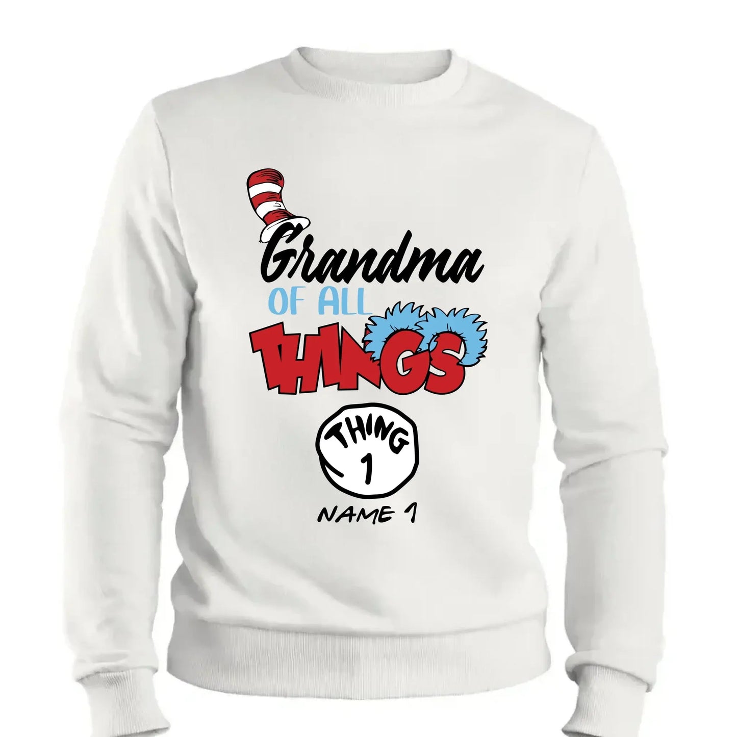 Grandma of All Things Shirt – Personalized Custom T-Shirt with Kids’ Names – Fun Gift for Nana, Mimi, Abuela Ezcustomize