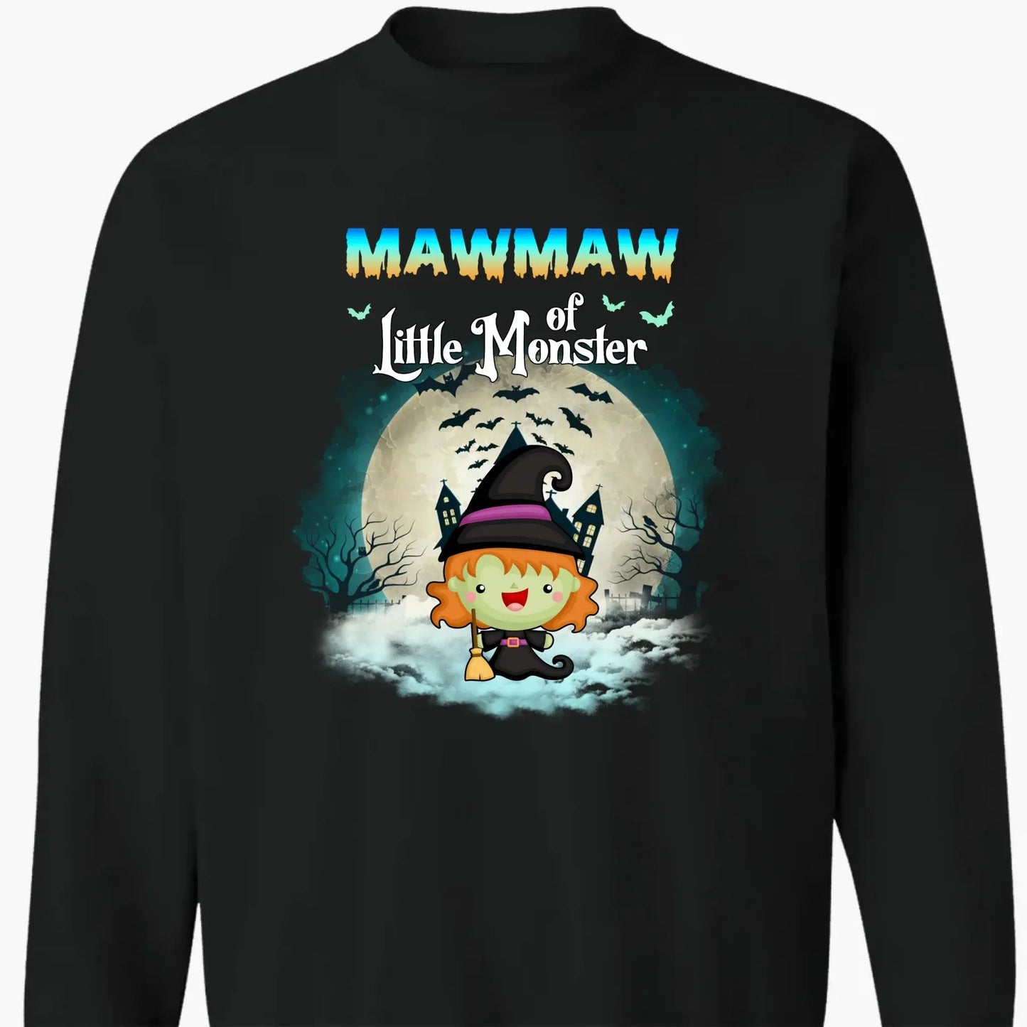Grandma of Little Monsters – Personalized Halloween Shirt, Hoodie, or Sweatshirt – Funny Spooky Gift for Nana, Mimi, or Grandma Ezcustomize
