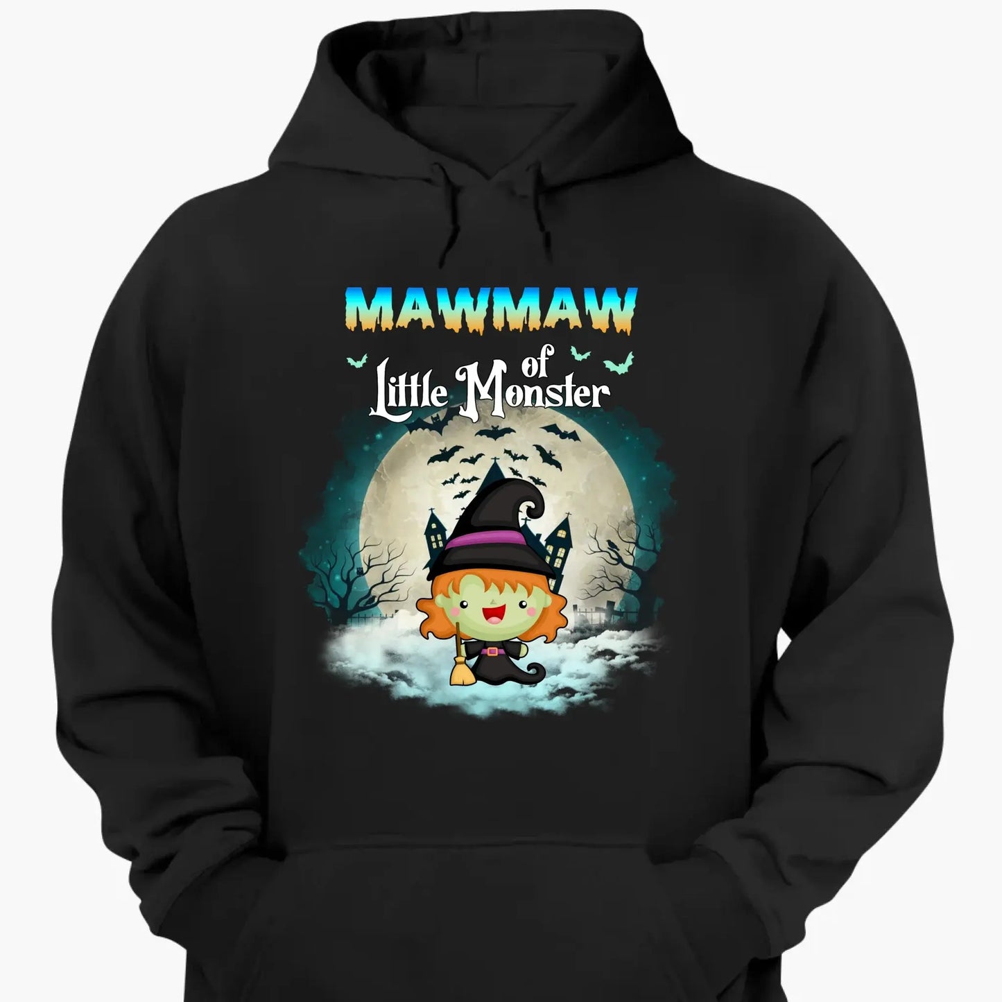 Grandma of Little Monsters – Personalized Halloween Shirt, Hoodie, or Sweatshirt – Funny Spooky Gift for Nana, Mimi, or Grandma Ezcustomize