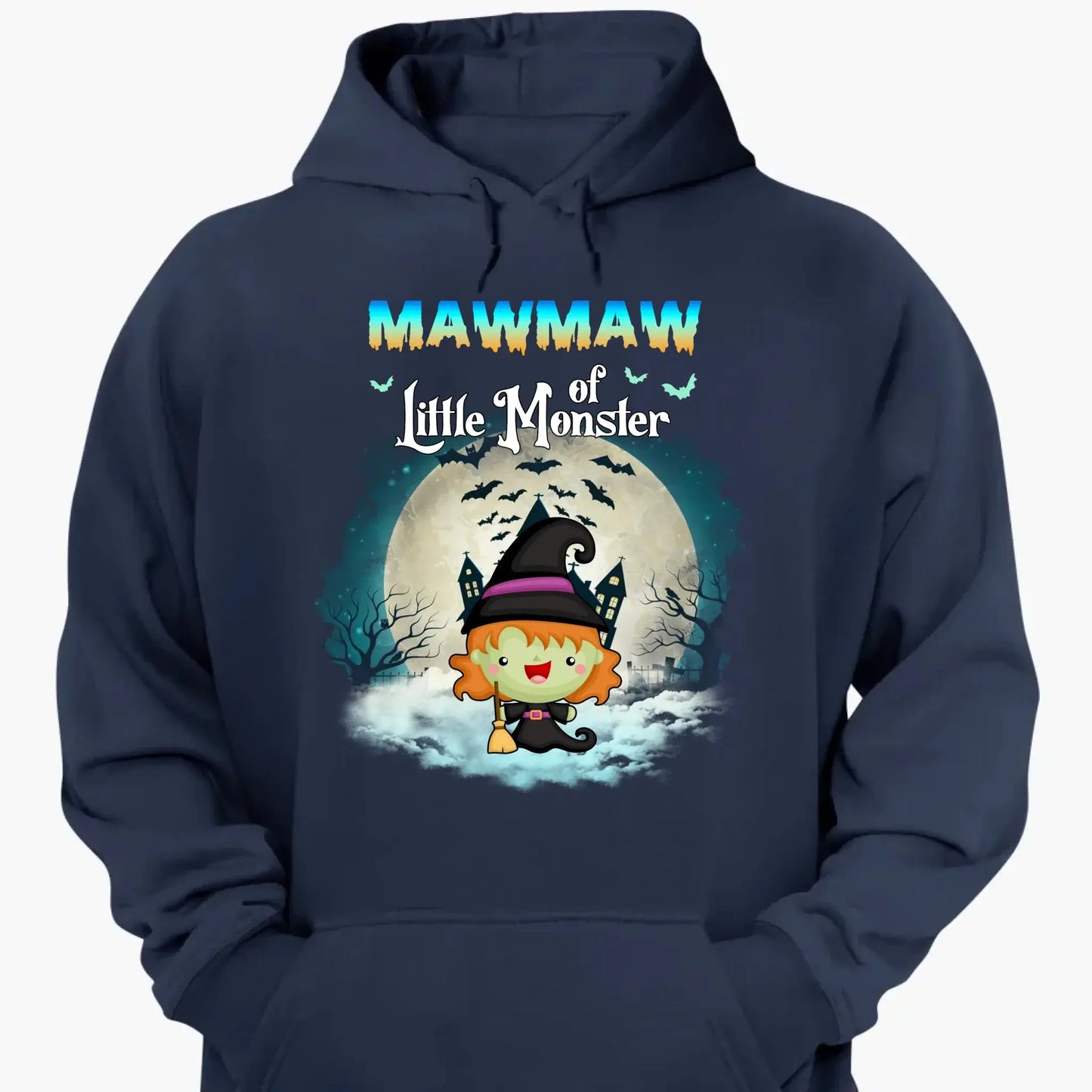 Grandma of Little Monsters – Personalized Halloween Shirt, Hoodie, or Sweatshirt – Funny Spooky Gift for Nana, Mimi, or Grandma Ezcustomize