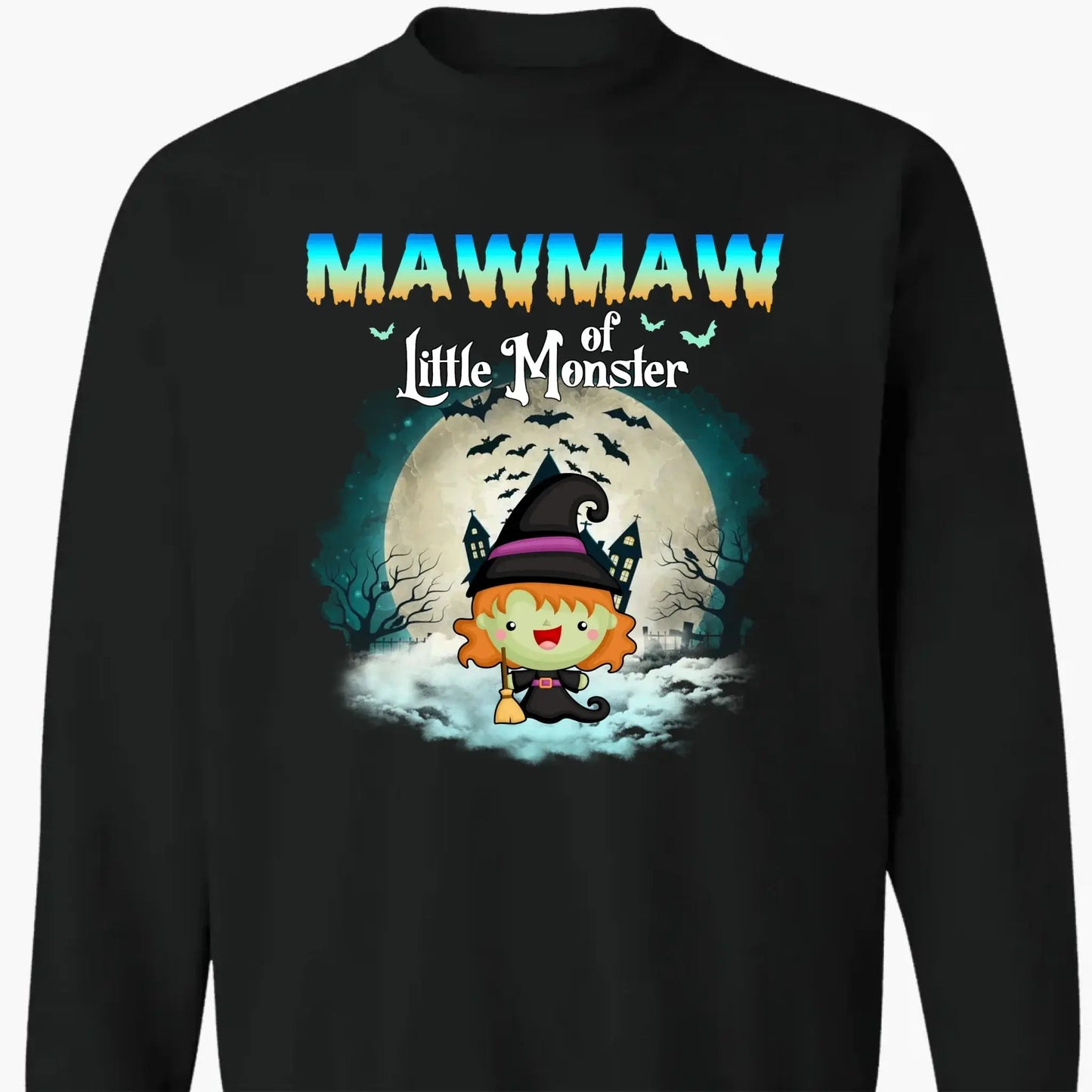 Grandma of Little Monsters – Personalized Halloween Shirt, Hoodie, or Sweatshirt – Funny Spooky Gift for Nana, Mimi, or Grandma Ezcustomize