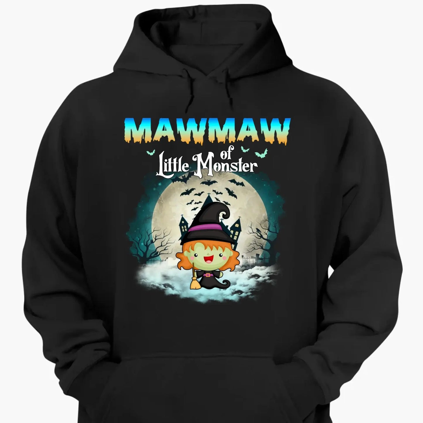 Grandma of Little Monsters – Personalized Halloween Shirt, Hoodie, or Sweatshirt – Funny Spooky Gift for Nana, Mimi, or Grandma Ezcustomize