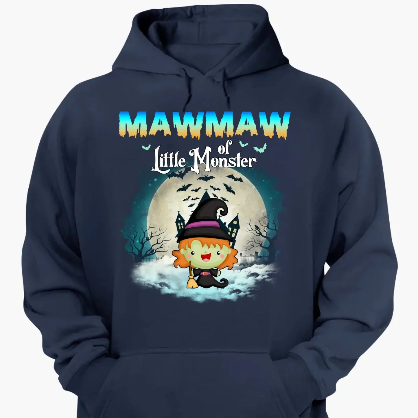 Grandma of Little Monsters – Personalized Halloween Shirt, Hoodie, or Sweatshirt – Funny Spooky Gift for Nana, Mimi, or Grandma Ezcustomize