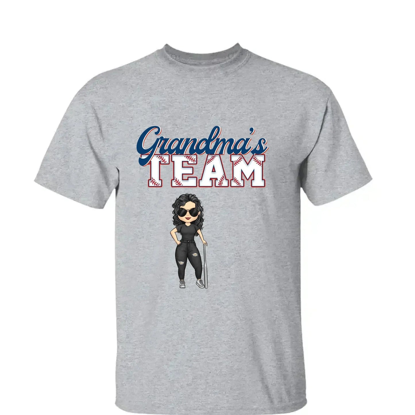 Grandma’s Baseball Team Shirt – Personalized T-Shirt – Custom Game Day Gift for Proud Baseball Grandmas with Kids’ Names Ezcustomize